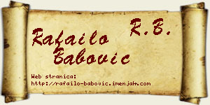 Rafailo Babović vizit kartica